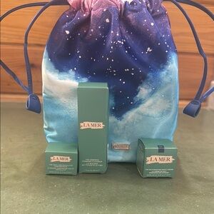 La Mer blue and purple stunning  Drawstring Bag!